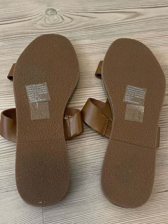 Madewell The Boardwalk H-Strap Slide Sandals in English Saddle Leather Size 9.5 - Picture 6 of 7
